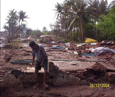 The fisher village hit by the Indian Ocean Tsunami 2004. Photo: M. Sankar. Privately owned