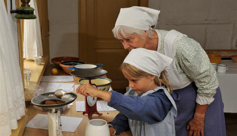 Traditional Danish food in the manor kitchen