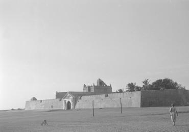 Dansborg seen from the Parade Ground. Photo: Sophie Petersen, 1950. National Museum of Denmark