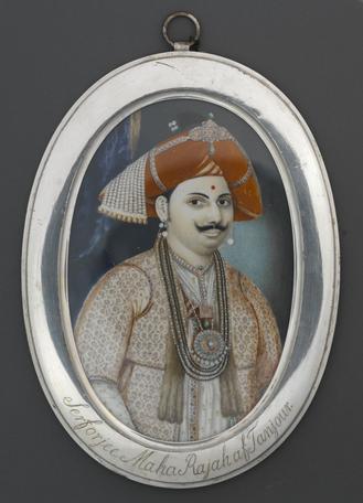 Portrait of Raja Serfoji II (1777-1832) gifted to King Frederik VI (1768-1839). National Museum of Denmark (Dc.197)