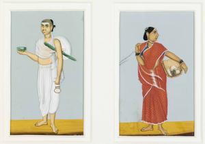 A Brahmin couple, guache on mica, presumably early 19th century. Photo: Arnold Mikkelsen & John Lee, 2006. National Museum of Denmark (Inv.no. Du.451)