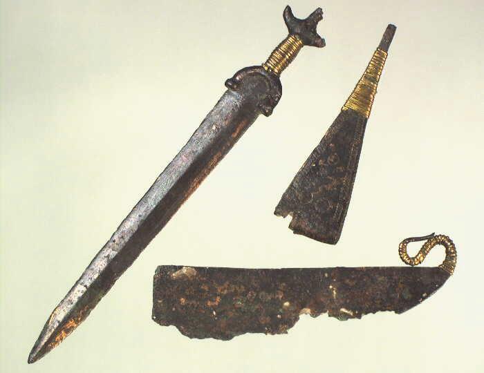 Gold was also used for weapons