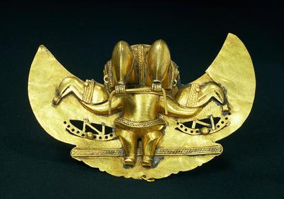 Pendant from the Tairona culture in Colombia, 1300-1500. Exhibited in the Ethnographic Collection at the National Museum