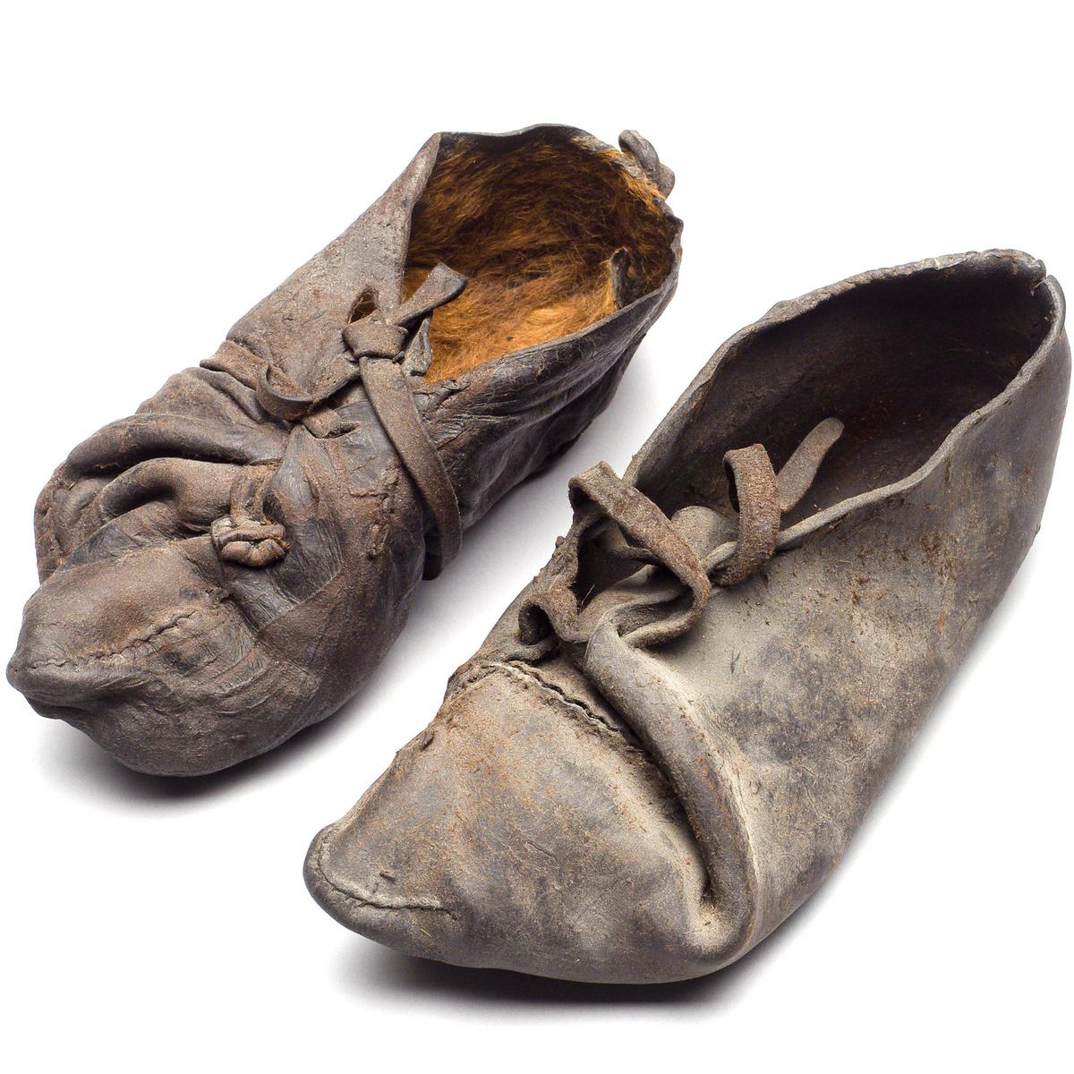 Pair Of Shoes Made Of Cowhide