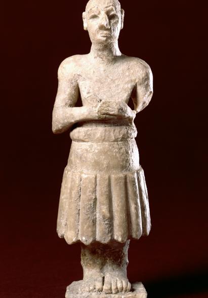 Alabaster statuette from southern Mesopotamia. Dated to c. 2600 BC.