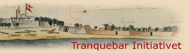 Logo of the Tranquebar Initiative with Dansborg. The painting itself is from c. 1727 and from F. Zimmer's ship log book. National Archives, Denmark